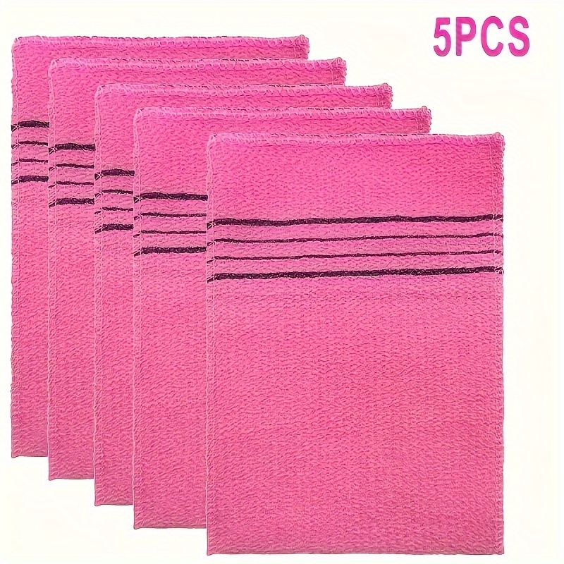 5pcs Set of Unisex Back Scratching Towels for Sauna and Bath