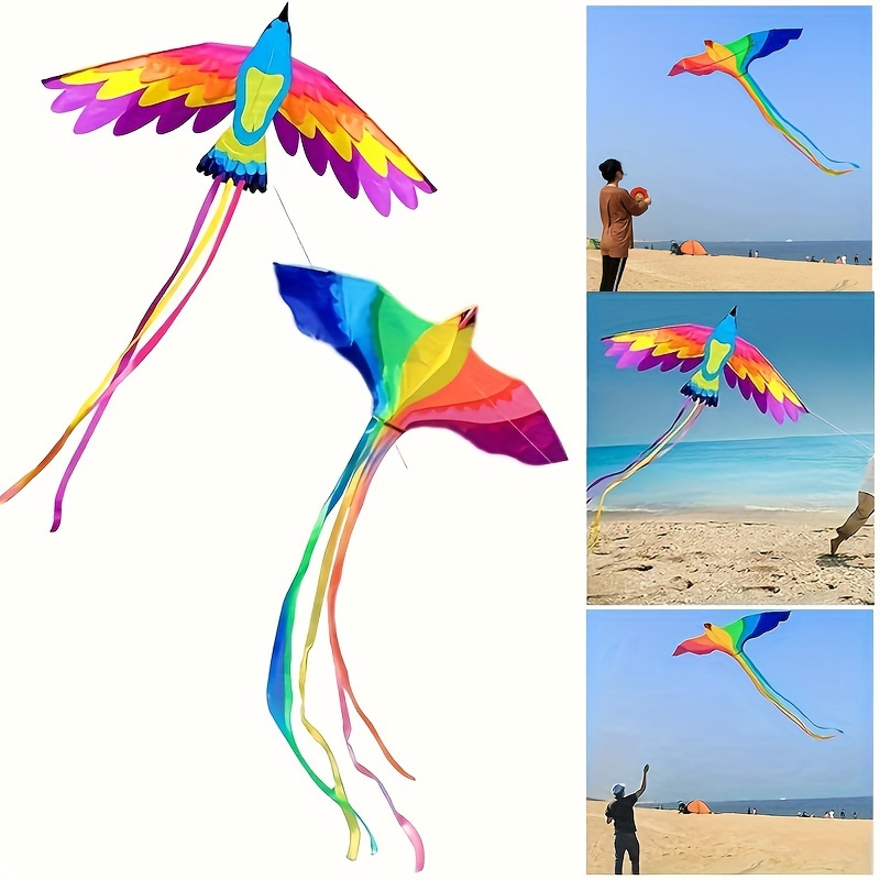 Frcolor Kite Kids Bird Kites Flyer Animal Fly Outdoor Fishing Swallow Kid  Large Eagle Easy Children Cartoon Rainbow Parafoil Big