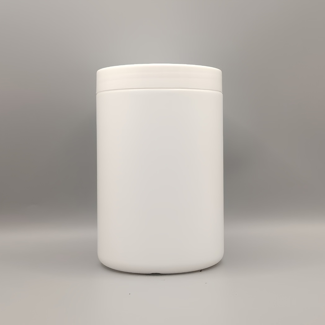 TEMU 1pc Large Hdpe Plastic Container - Sleek Black, Refillable For Creams, Powders, Pellets & Shampoos - , Phthalate-free, Ideal For Bathroom,