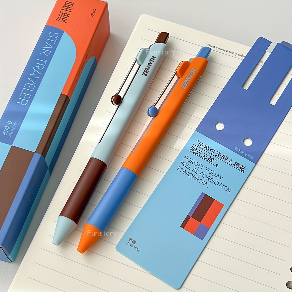 2 Ultra Minimalist Gel Pens 0.5mm Aesthetic Quick Drying Pen Fashion Used For Learning Office And Signing