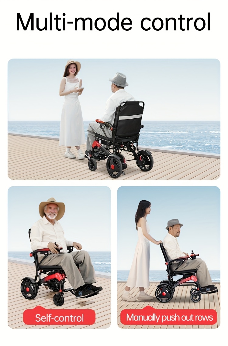 faa   portable electric wheelchair 39 lb ultra lightweight foldable mobility scooter with 18 mile range 4 wheel absorbing design no   airplane friendly chair w charger toolkit for   seniors Product details 1