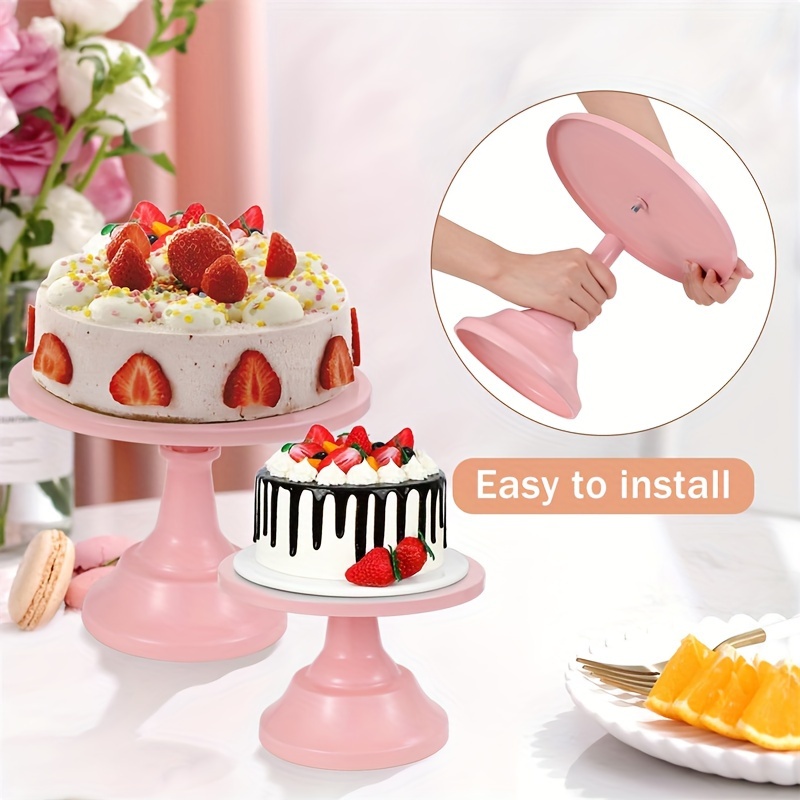 VASSOIO PER TORTE in legno bambù per dessert copertura display supporto