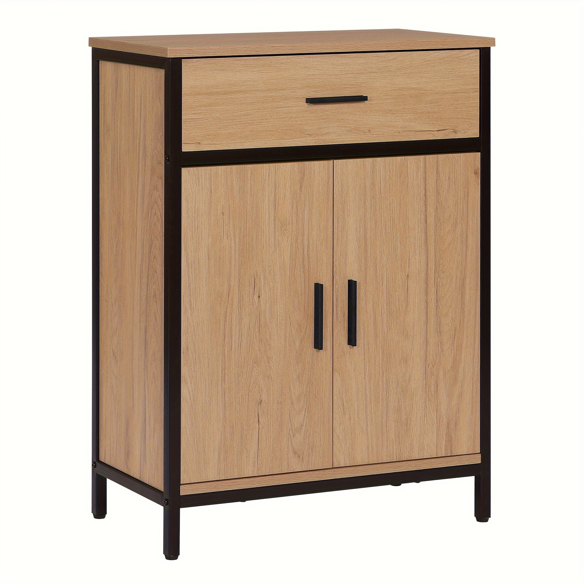 1pc Bathroom Cabinet With 1 Drawer 2 Doors, Free-standing Bathroom Cabinet, Bathroom Dresser With Adjustable Shelf, Storage Cabinet For Living Room Kitchen Hallway, 60x80x30 Cm