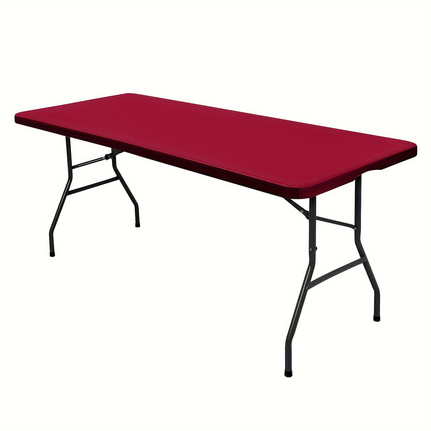 Image of 1pc Half Pack Elastic Tablecloth Polyester Washable Elastic Universal Rectangular Tablecloth Protector Suitable For Kitchen And Dining Room Picnic, Camping, Courtyard, Outdoor Use