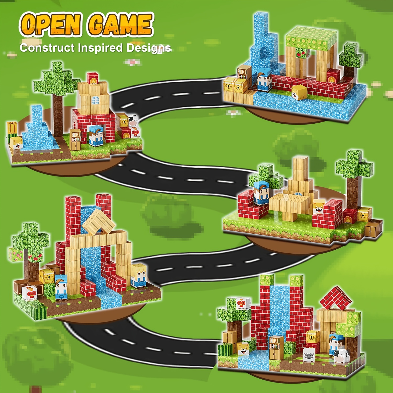 Children's Magnetic Building Blocks Set for STEM Learning