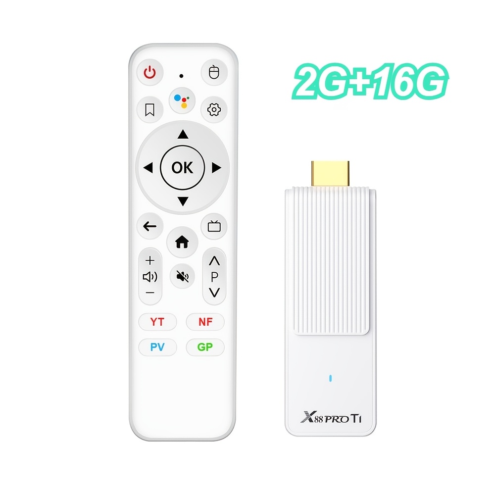 Clé TV intelligente ultra-mini X88PRO T1 blanche, nouveau modèle amélioré, design minimaliste, boîtier décodeur, Wi-Fi 6 double bande, processeur Rockchip RK3518, boîtier TV Internet, prend en charge 4K Ultra HD, lecteur TV, Android 14, sans fil 5.0+, télécommande à commande vocale – Image 11
