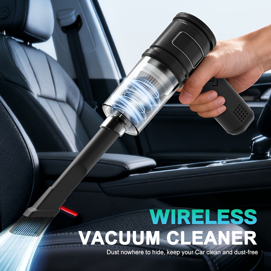 item picture car vacuum cleaner cordless car accessories cordless vacuum cleaners for home 120000rpm brushless powerful suction handheld vacuum 4 in 1 rechargeable portable mini vacuum air blower for   office pet hair keyboard cleaning fathers day gifts