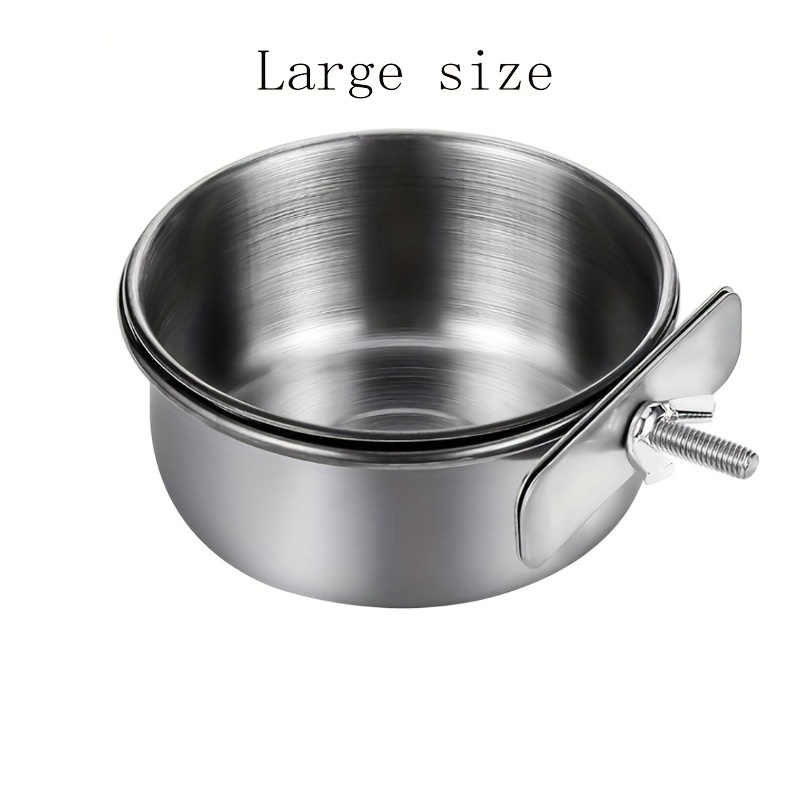 1pc Steel Feeding Dish , Non-toxic, Tasteless, Rustproof, -corrosion Cup For And - Suitable For , Battery