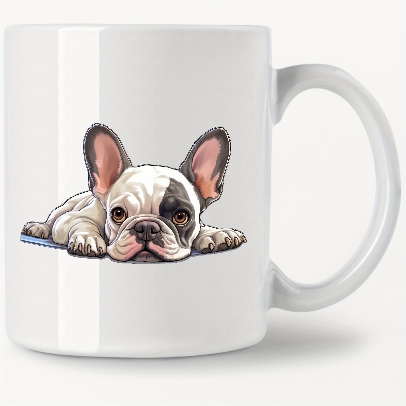 

11oz Ceramic Coffee Mug With French Bulldog Watercolor Design - Dishwasher & Microwave Safe - Ideal Gift For Dog Lovers, Friends, And Family