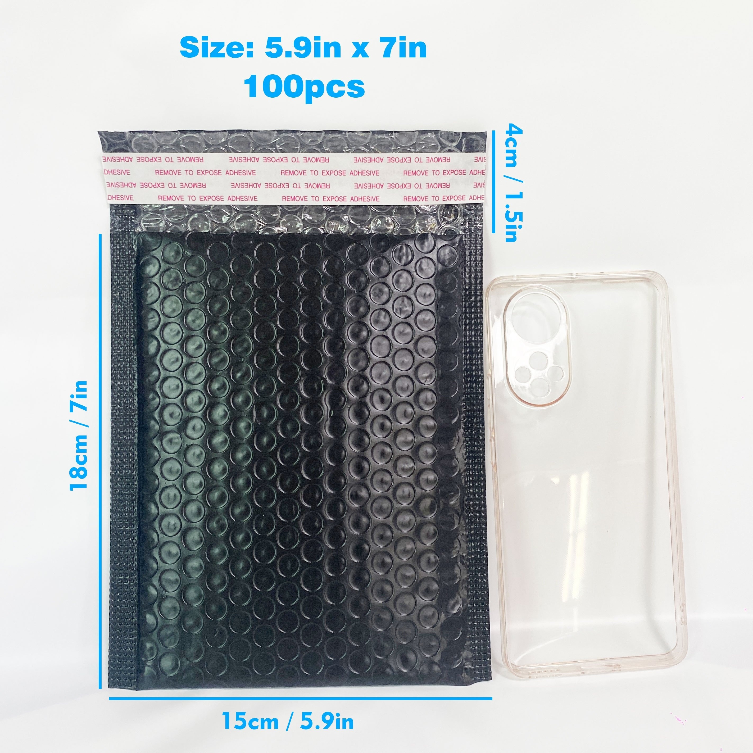 E-shop Schwarze Luftpolsterbeutel, Mehrgrößen-Koextrudierte Gepolsterte Versandtaschen, Geschäftliche Briefumschläge, Ideal für Handyhüllen, Kleidung,