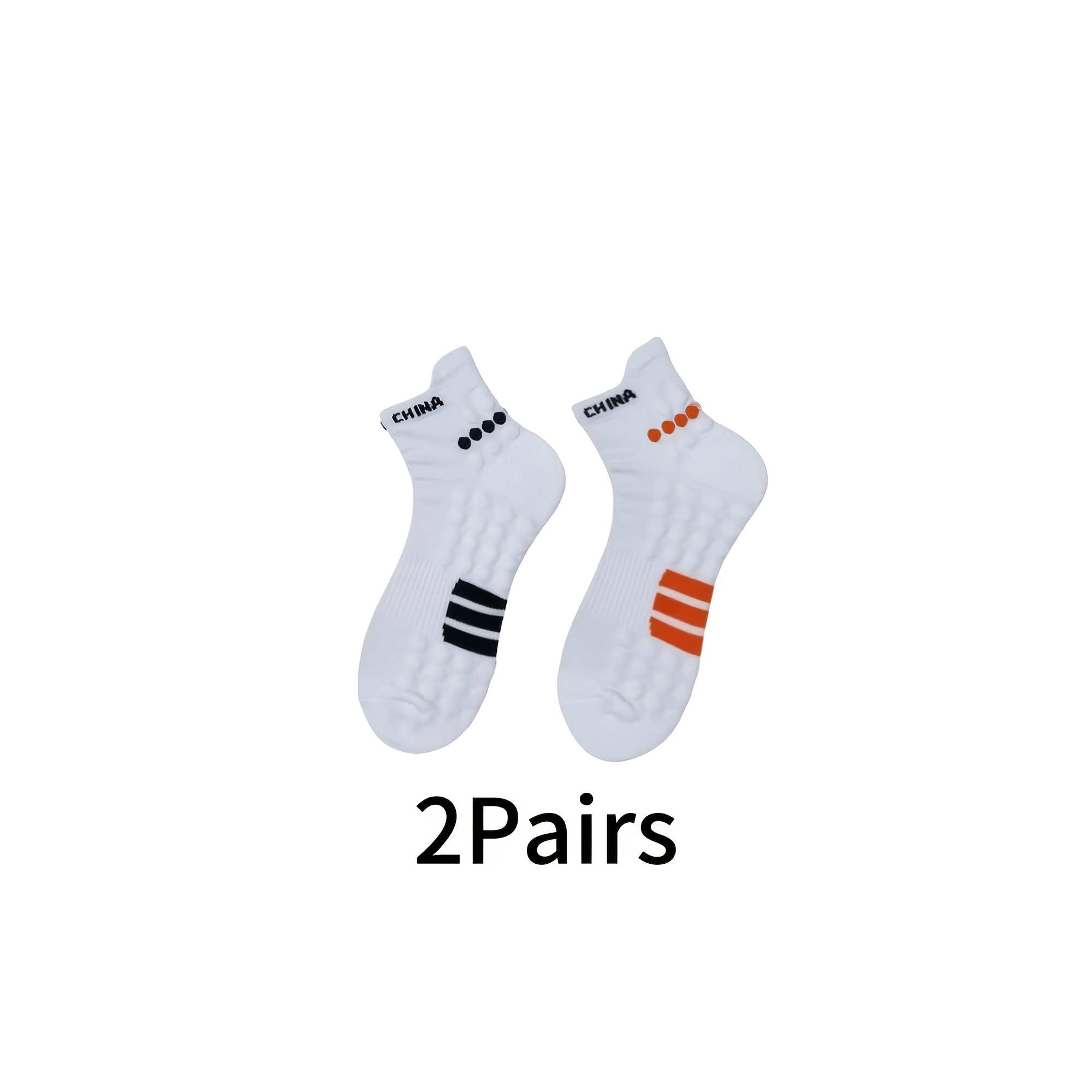TEMU 2 Paires / 4 Paires Chaussettes Homme Semelle Bulle pour Sport Professionnel, , Volleyball et Course en Extérieur
