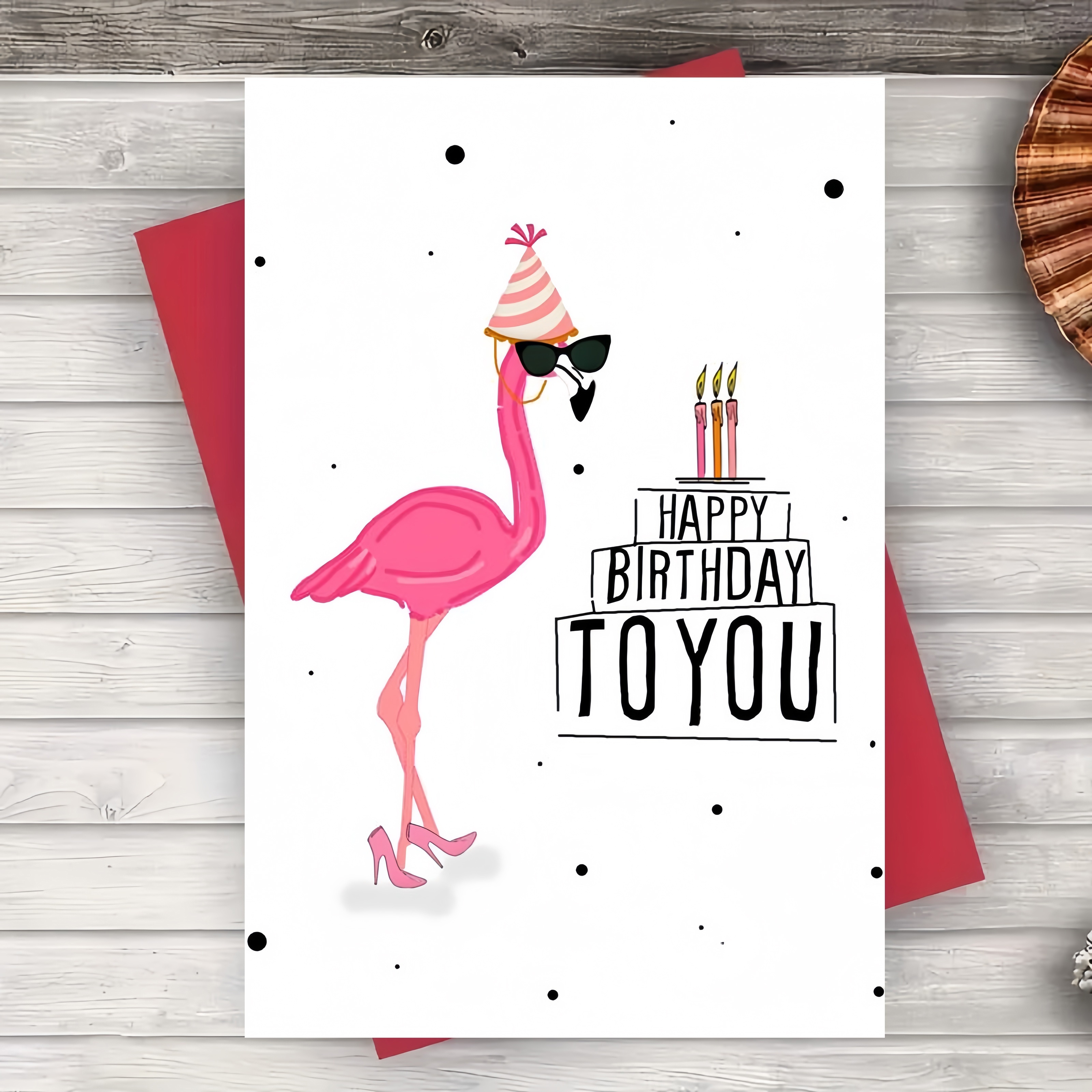 

1pc, Creative Birthday Card, -noble Flamingo- For The Best Friend, An Interesting Birthday Card As A Birthday Gift For Her, Sister's Birthday, Best Friend