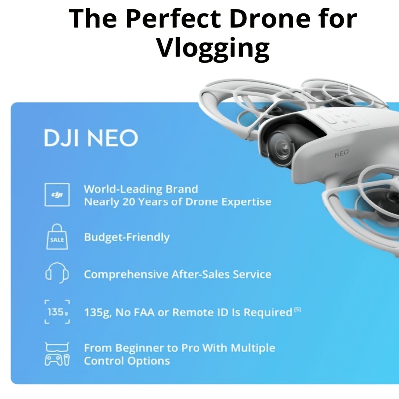 DJI Neo Pocket Drone, 4K HD Selfie & Gesture Control