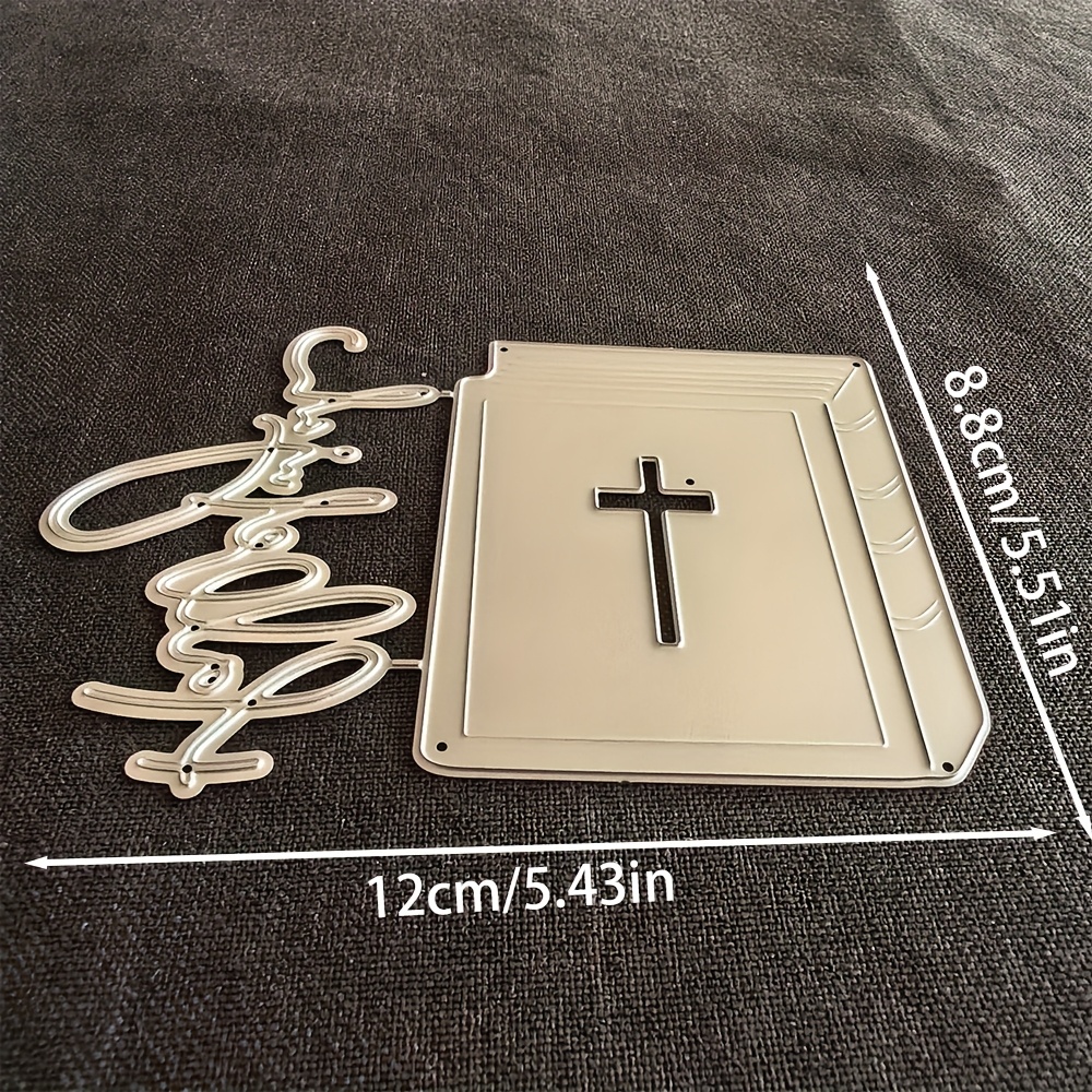 1pc Book Metal Cutting Die, Silvery-gray, Fantasy Theme, Suitable For Diy Scrapbooking, Embossing, Handmade Greeting Card Making, Gift Card Making.