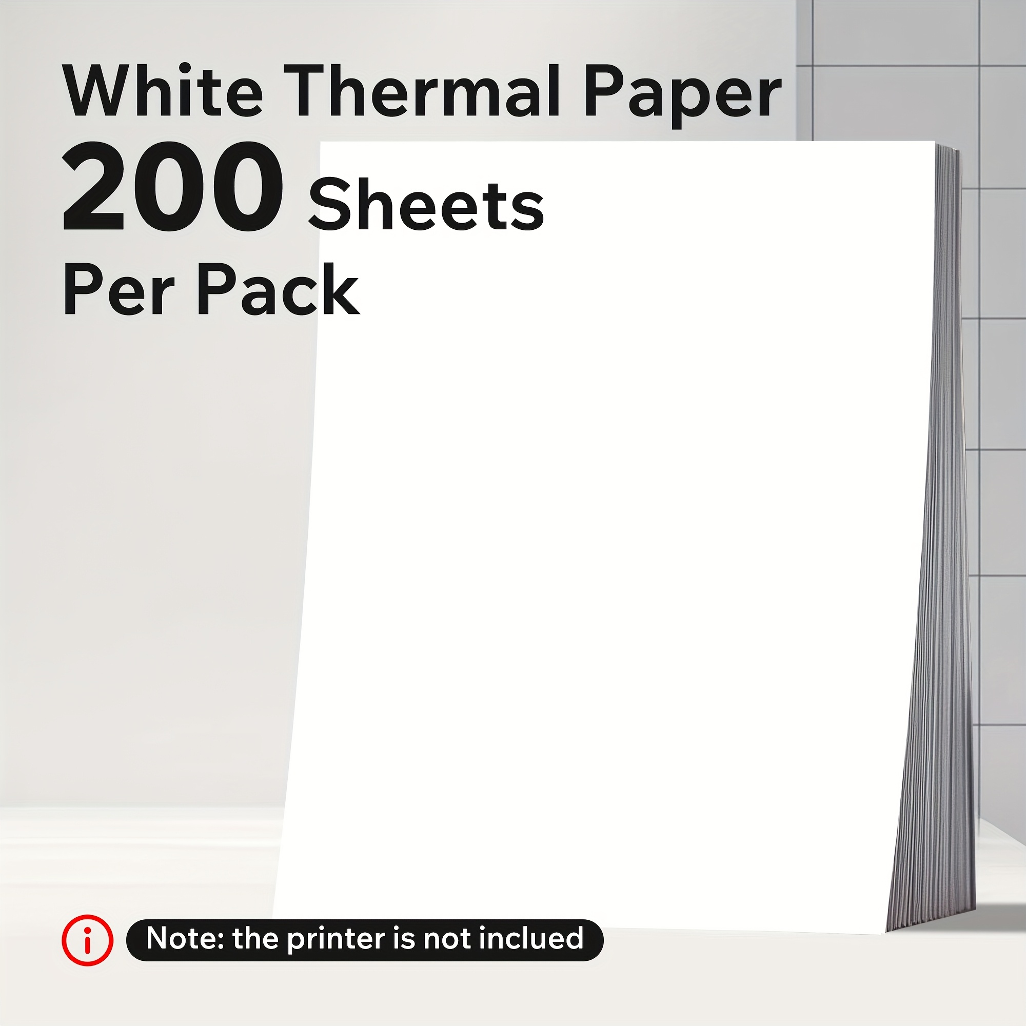 TEMU Thermal Printer Paper 8.5 X 11 Inch, Printing, Us Letter Size Thermal Paper Compatible With , Size 8.5" X 11", 200/100 Sheets