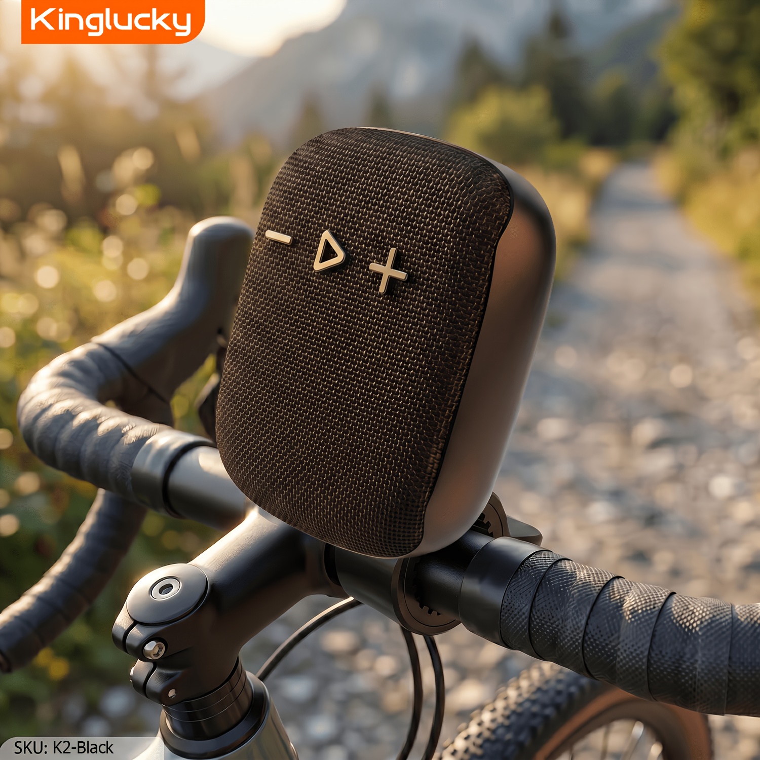 TEMU Kinglucky Portable Wireless Speaker, Outdoor Cycling Handlebar Bike Speaker With Multi-functions, Loud , 15h Playtime, Fm Radio, Tf Card & Usb ,