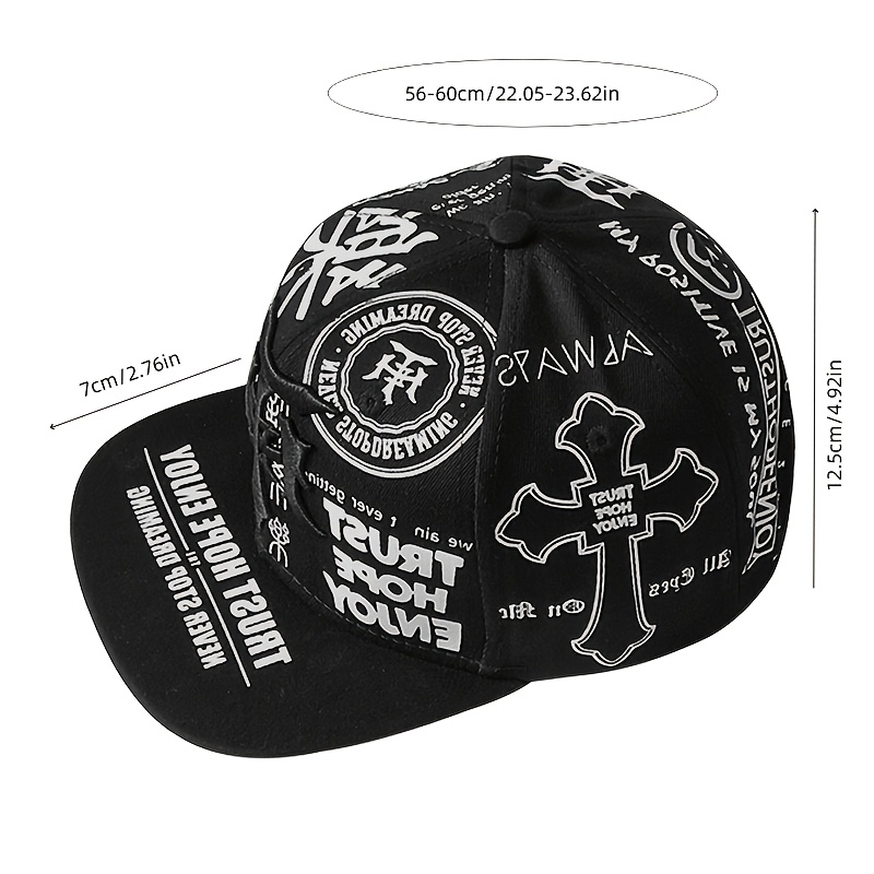 hip hop baseball cap men women street fashion printed - Temu Portugal