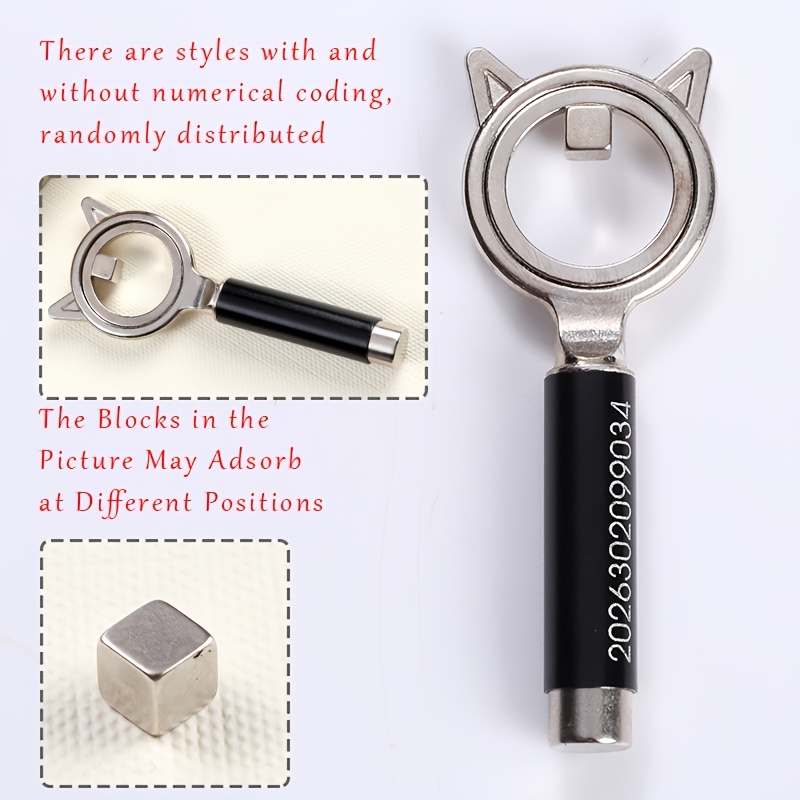 TEMU 1pc Outil Magnétique Oeil de Chat pour Nail d'Oreilles de Chat, Pas Besoin de Compétences pour Créer un Effet Oeil de Chat, Outil pour Nail Art,
