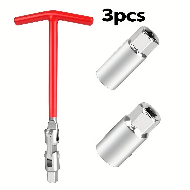 TEMU 16mm+21mm Universal Car Spark Plug Socket Thickened Steel Durable, Automotive Repair Tool, Mechanic Tools, Diy Car Repair, , Industrialgrade