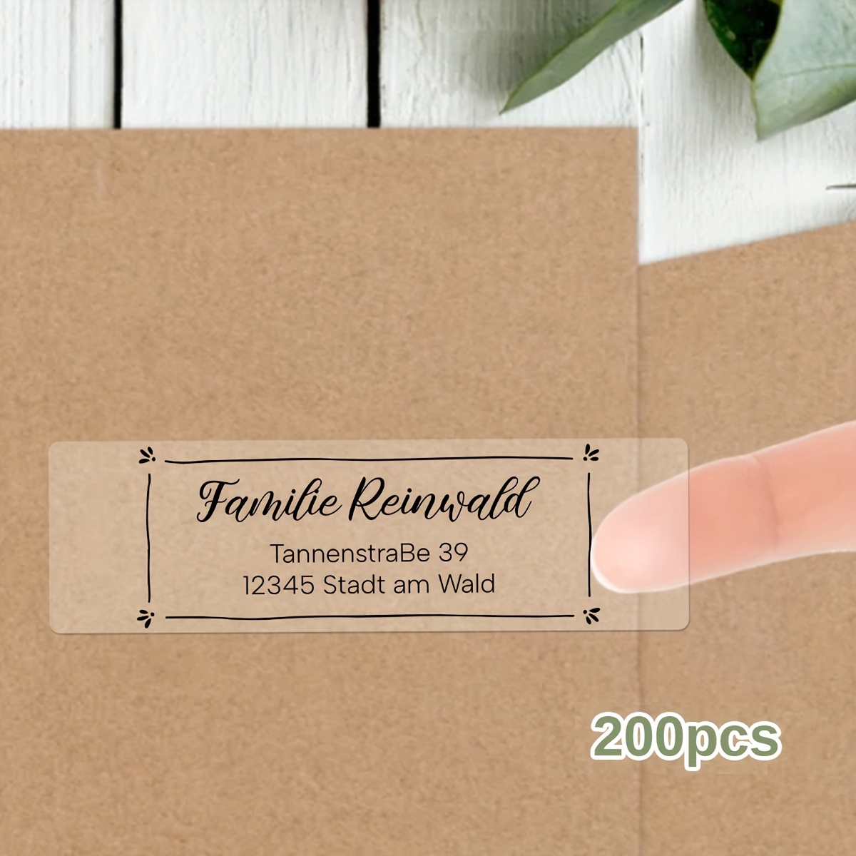 TEMU 30/60/100/200/500/1000pcs Custom Text Transparent Address Stickers, Personalized Address Labels, Custom Stickers With Text, Envelope Stickers,