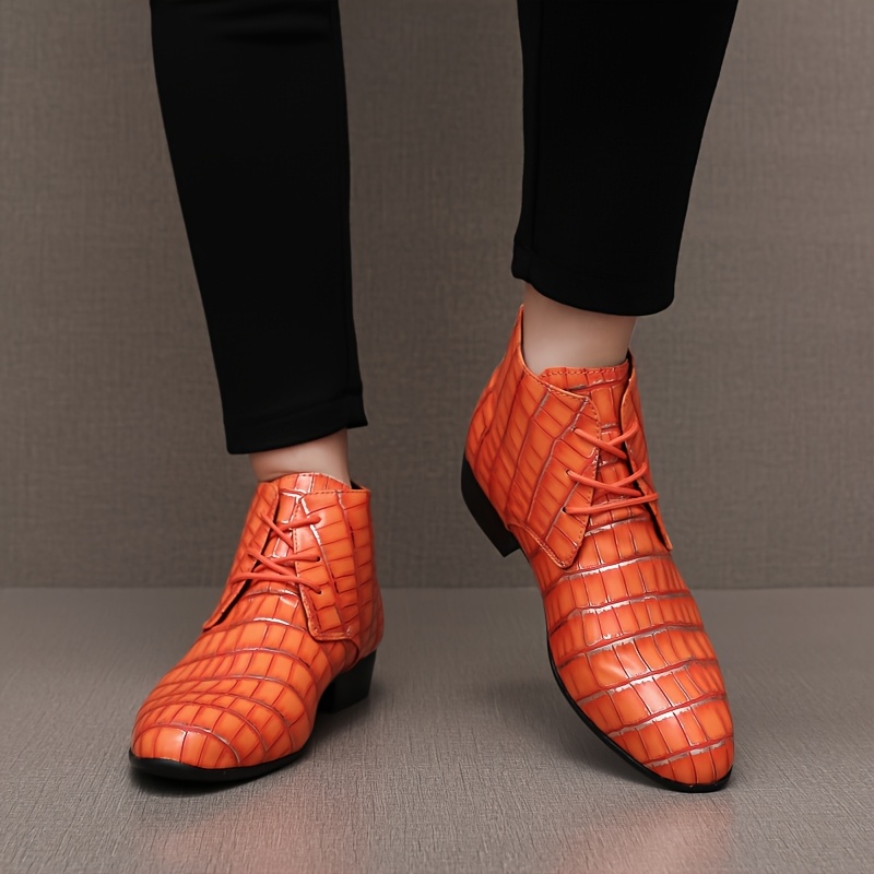 high end orange red calf boots fashionable - Temu Philippines