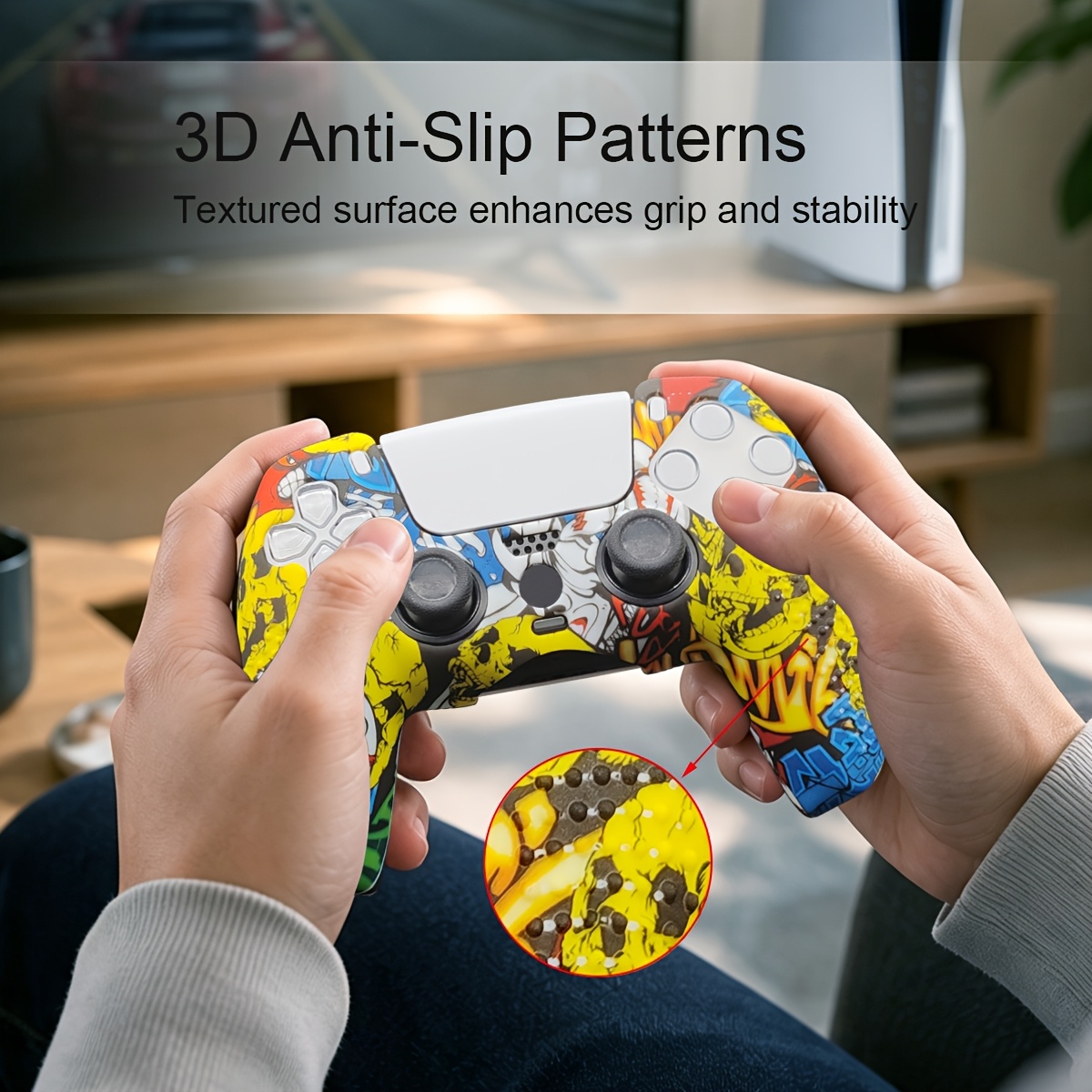 Water Transfer Printing Protective Case for PS5 Controllers