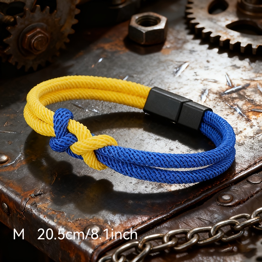 TEMU Bracelet bracelet bangle concentré à nœud pour homme, décontracté et d'extérieur, amovible, Nouvel An, bijou de bracelet