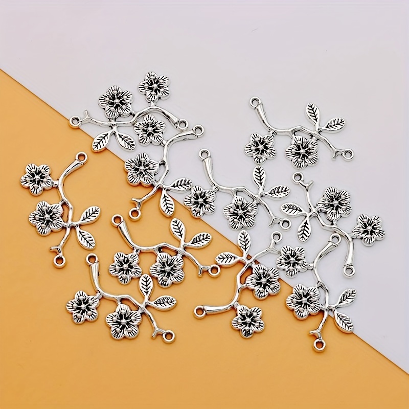 10pcs Charm Alloy Ancient Silvery Tibetan Connection Silvery Making Bracelet Diy Earrings Necklace Pendant