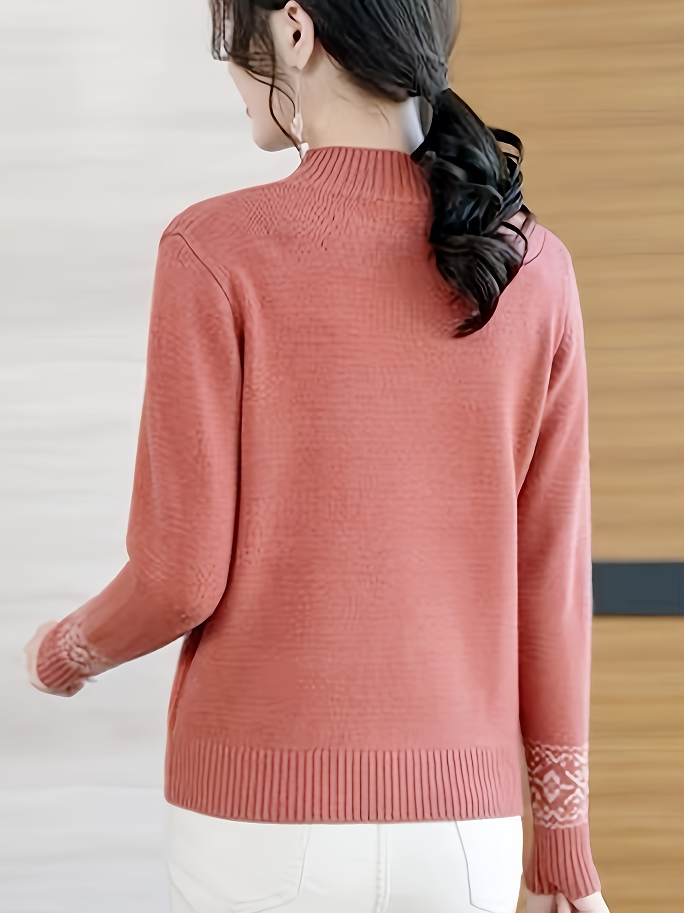 Knit Turtleneck Peach Turtleneck Womens Half Turtleneck Ribbed
