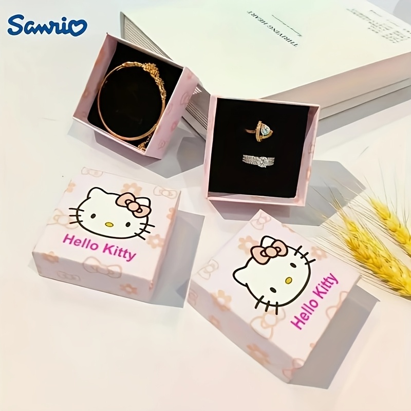 

Boîte-cadeau de bijoux Sanrio Pink HelloKitty - coffret de rangement à thème de dessin pour , bagues et accessoires, , pour les anniversaires et les fêtes