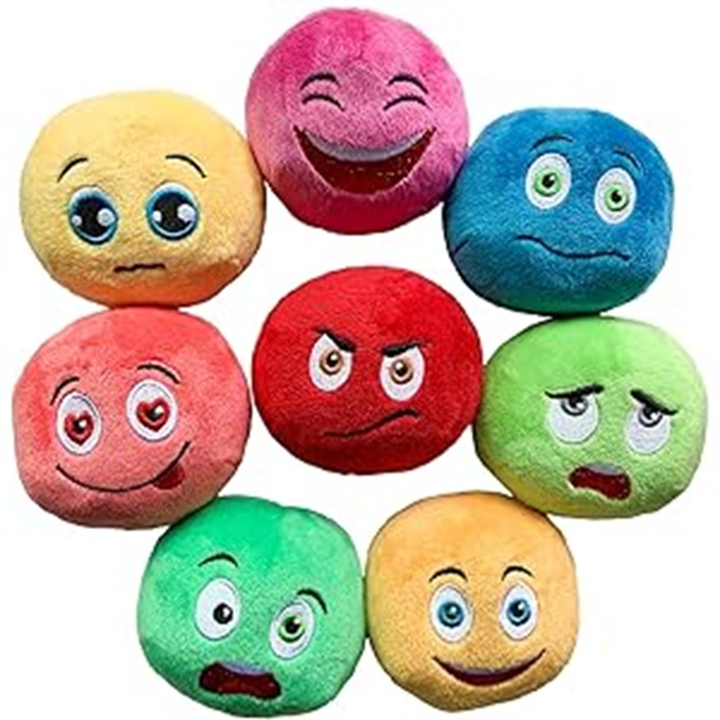 TEMU Schitec Squeaky Dog Toys, 8 Pack Soft Plush Stuffed Balls With Squeakers- Fetch Toys For Puppies & Small & Medium