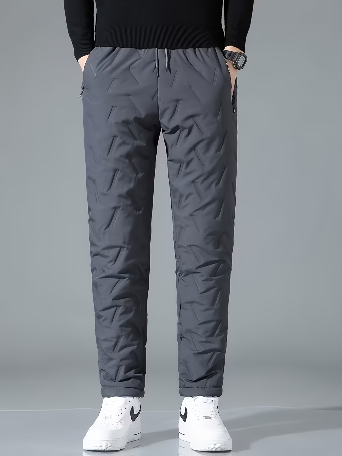 Men's Winter Fleece Thickened 3pcs Set, Jacket and Trousers