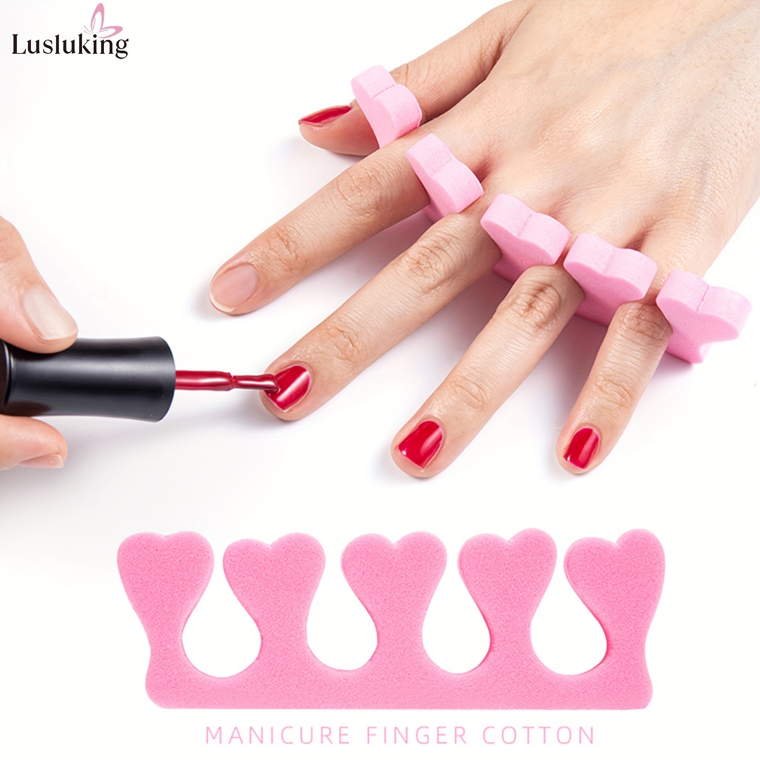 

10/50/200pcs Finger Toe Separators Manicure Pedicure Foot Care Compressed Sponge Nail Art Tools Suitable For Men And Women