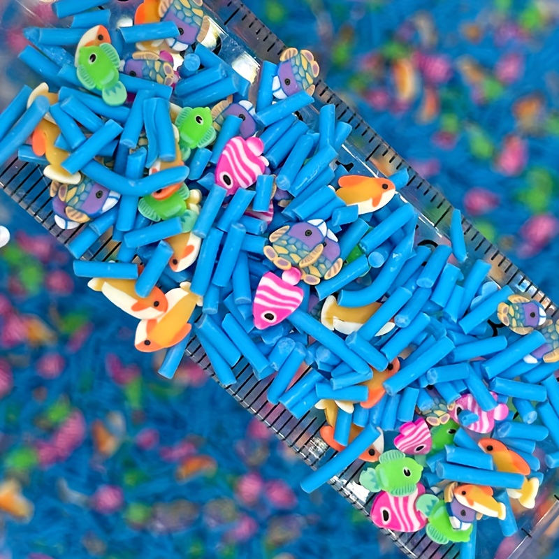 

Polymer Clay Fish And Marine Life Slices For Slime Filler, Nail Art, And Phone Case Embellishment, 10g Pack - Assorted Colorful Jewelry Making Charms Accessories