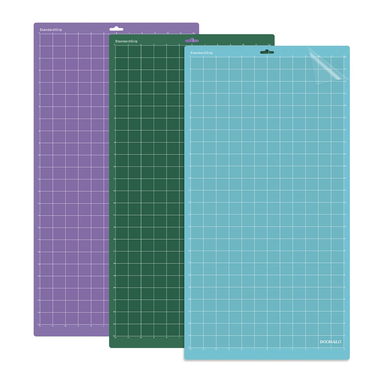 TEMU Doohalo 3pcs Pack Cutting Mat Cutting Board 12 X 24 Inch For Maker 1/2/ One/air/air 2 Machine 3 Types Of Standard Grip Use For Craft Additions