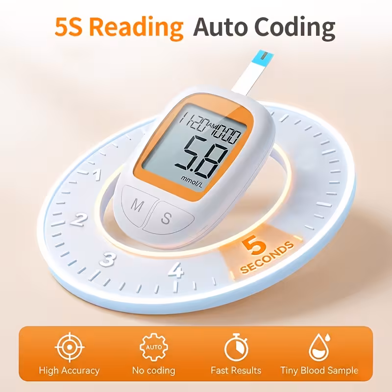 2pcs blood meter kit 2 monitor 2 needle 100 test strips 100 needles large display quick results required usb for home and travel great valentines gift Product details 3
