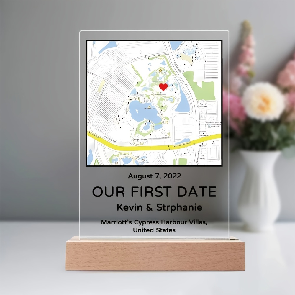 TEMU [2d Flat] [2d Flat] 1pc Adjustable Acrylic Card Sign - Personalized Keepsake, Indoor Outdoor Decor, No Power Required, Suitable For Room Types