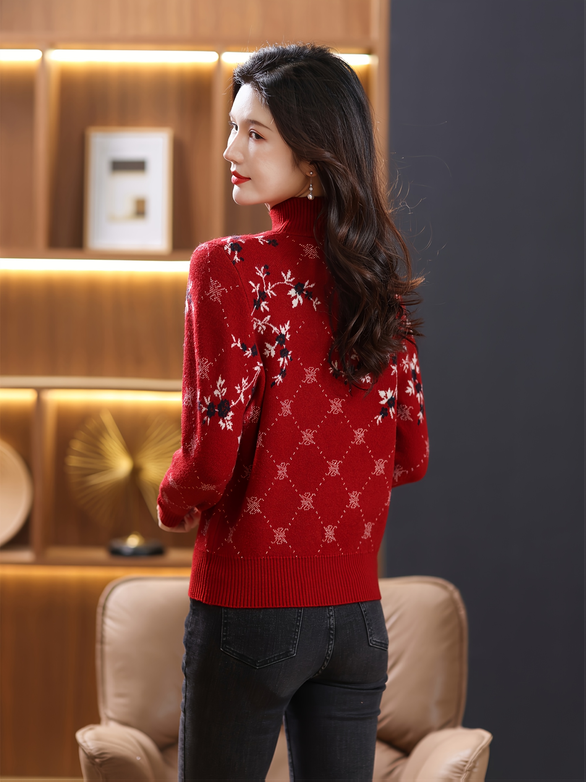 loose pullover sweater women new autumn winter style age Temu