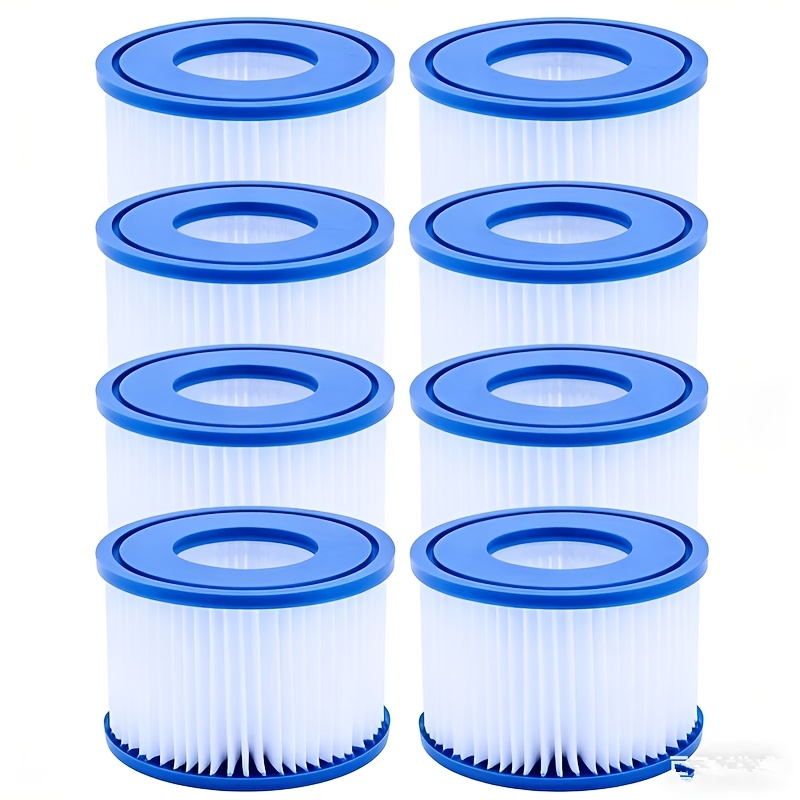 Image of 8pcs, Hot Tub Filter Vi Type Spa Filter Cartridge, Suitable For 90352e 58323 90427e Inflatable Hot Tubs, Ground Pool Replacement Spa Filter Cartridge, Pool Filter Accessories