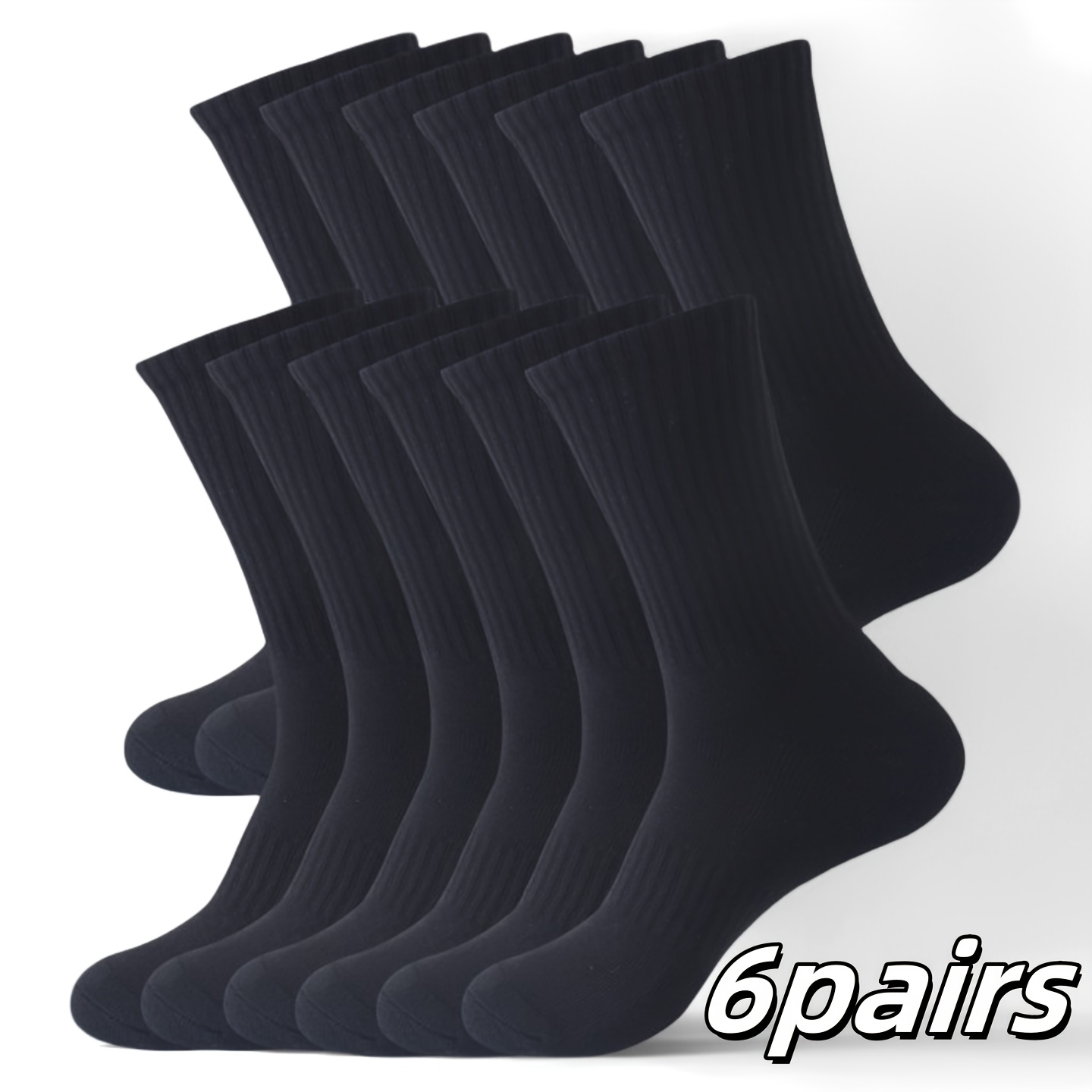 E-shop 6 Paar Sportsocken, Arbeitssocken, Fußballsocken, Basketballsocken, Baseballsocken, Klassisch , Wolkenartiger , Schweißabsorbierend und