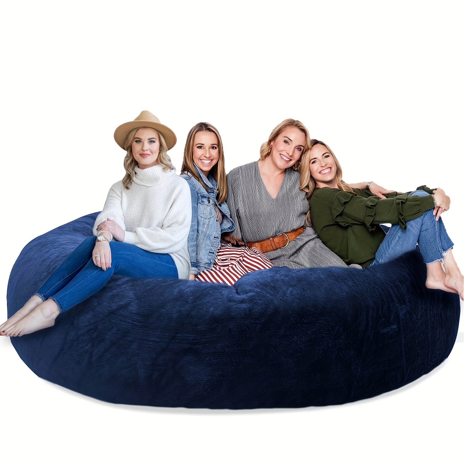 

Luxurious Bag Chair With Microsuede Cover Ultra Soft Washable Jumbo Sofa For Adults Sack Dorm, Family Room No Filling Material