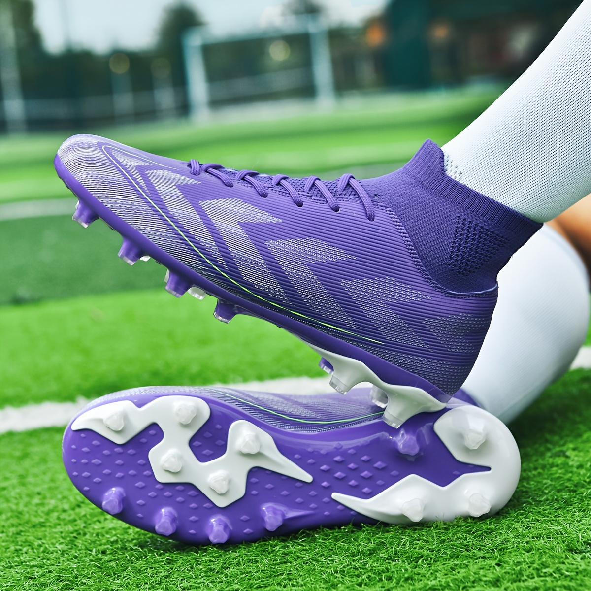 Zapatillas de Fútbol, Nuevas 2025, Profesionales para Competición, Antideslizantes, Entrenamiento al Aire Libre, Tacos AG, Corte Alto, para Hombres, Mujeres, Estudiantes y Adultos