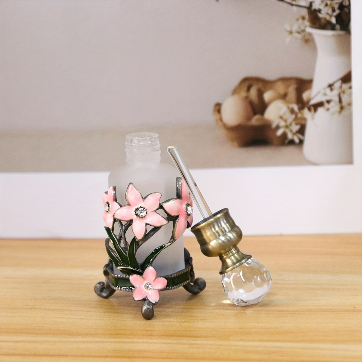 floral 12ml glass perfume bottle hand painted Temu South Africa