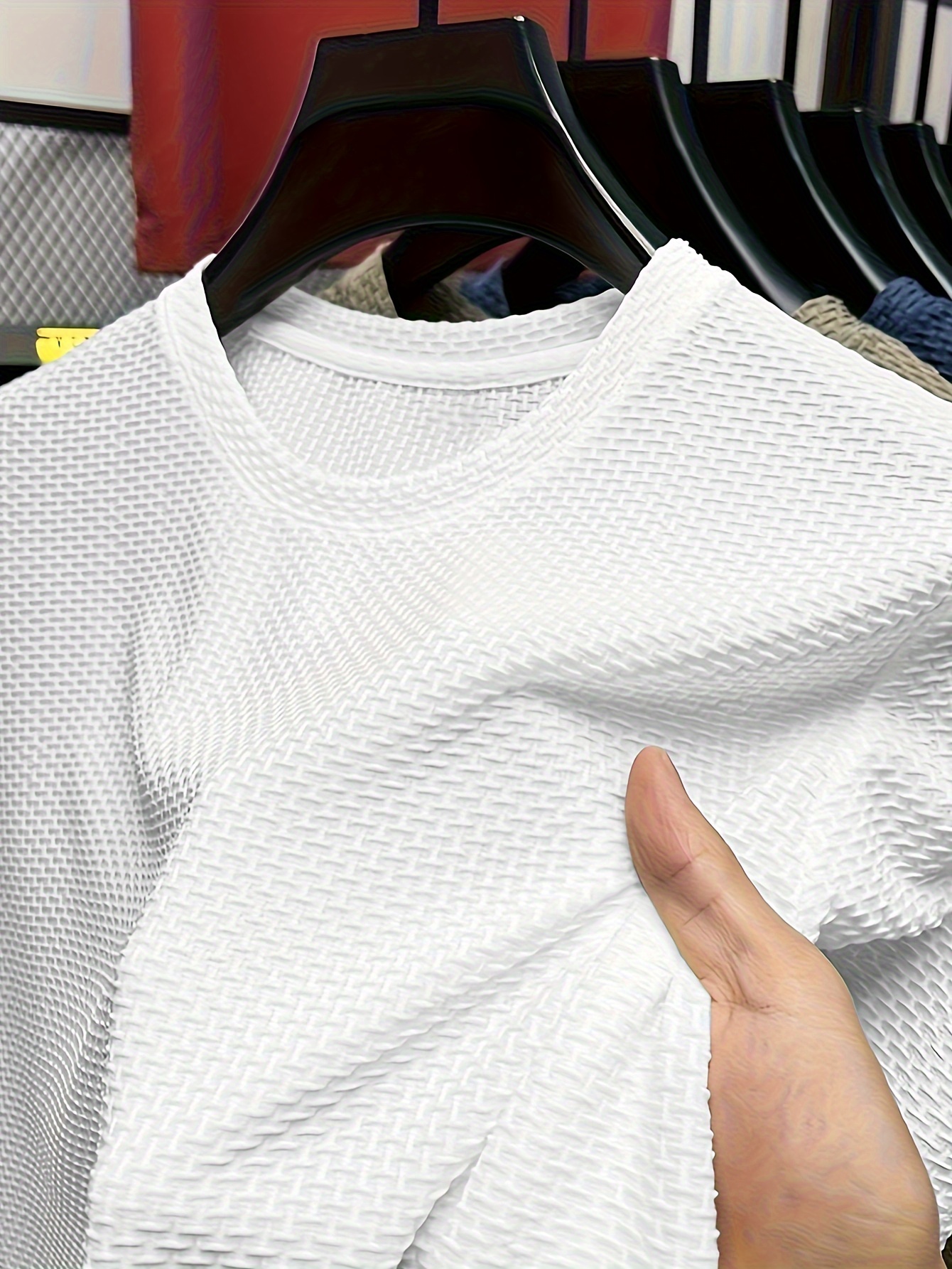 Men'S Casual Solid Color Round Neck T-Shirt