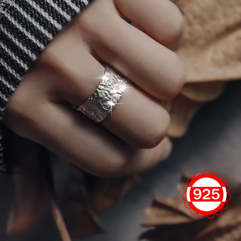 Women's Wave Pattern Open Ring S925 Silver Low Allergy Ring