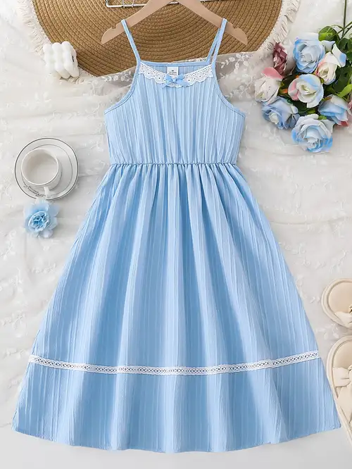 cute girls dresses 10-12 Maqroz Mceream Girls Dresses Size 10-12 Fancy Casual Round Neck A Line Dresses Cute Sleeveless Dress with Swing Summer Dress for Wedding Party Plus