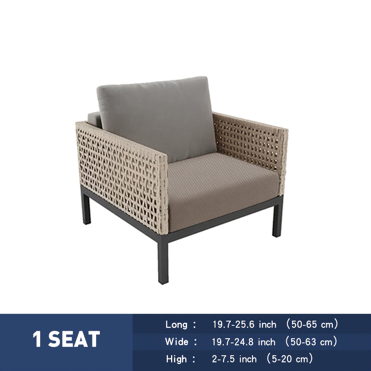 TEMU Universal para Cojín de Sofá de 1/2/3 Plazas de T con Jacquard de Forro Polar para Patio al y Interior del Hogar, para Sofá, Cojín para Sofá, de
