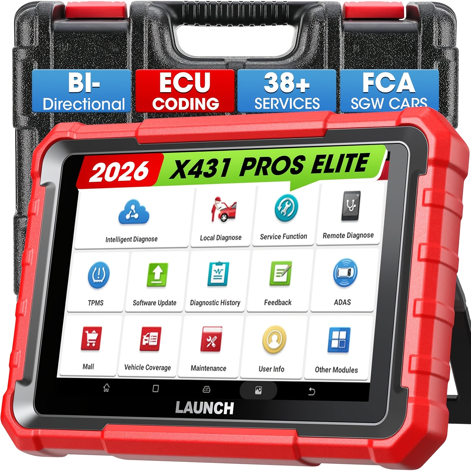 431 pros elite 2025 new bidirectional scan tool 38 services ecu coding all in   system diagnostic scanner support canfd     autoauth v a g guided 2     without battery Product details 1