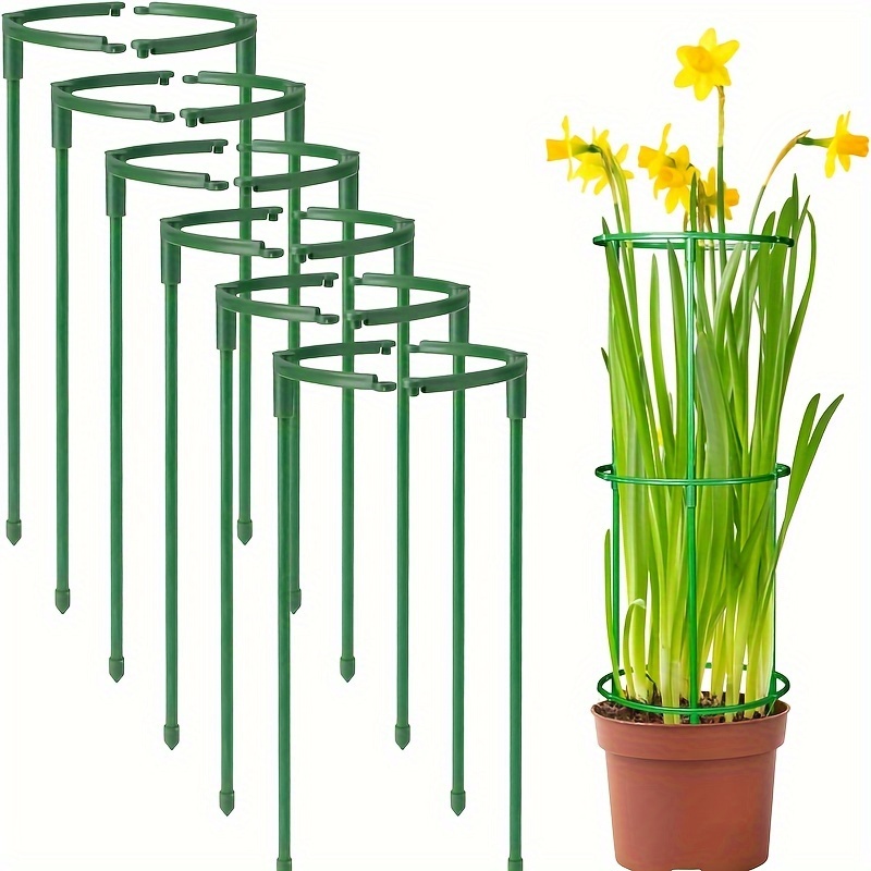 

8pcs, Plant Support Stakes, Leaves Protector Flower Support Rods Semicircle Plant Stakes For Indoor Plants Garden Flower Support, Plant Cage For Tomato, Monster, Peony, Hydrangea, Climbing Plants
