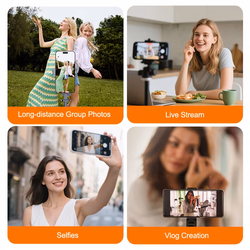 wireless selfie monitor screen 1500mah magnetic phone vlog selfie screen with and remote control 3 level brightness wireless mirroring for back camera live no delay content creation vlogging accessory portable monitor sleek screen durable build display remote control monitor photographers creators details 4